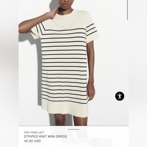 ZARA NWT STRIPED KNIT MINI DRESS